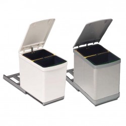 Koš za smeti PVC z vodili 2x7,5l