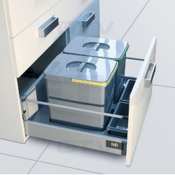 Koš za odpadke GTV Multino za v predal 60 cm 2 posodi Koš za odpadke GTV Multino za v predal 60 cm 2 posodi
